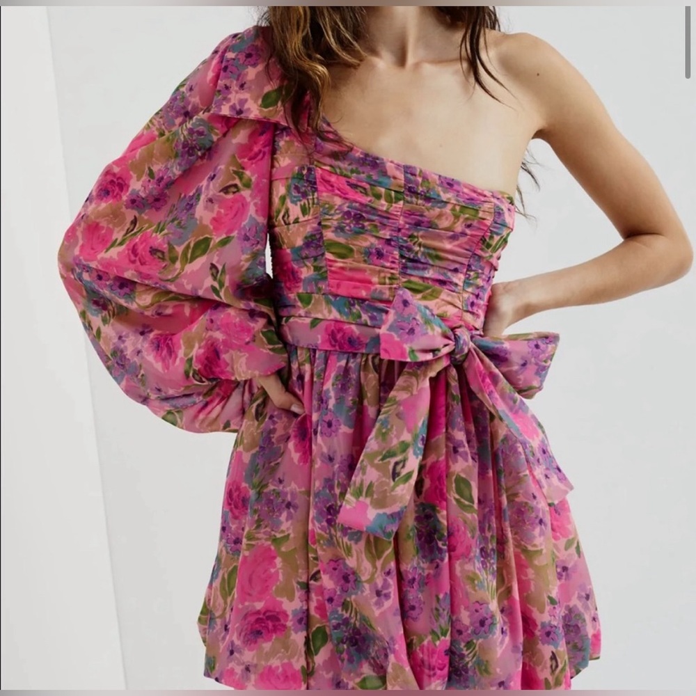 For Love and Lemons - Annie One Shoulder Dress - Size L